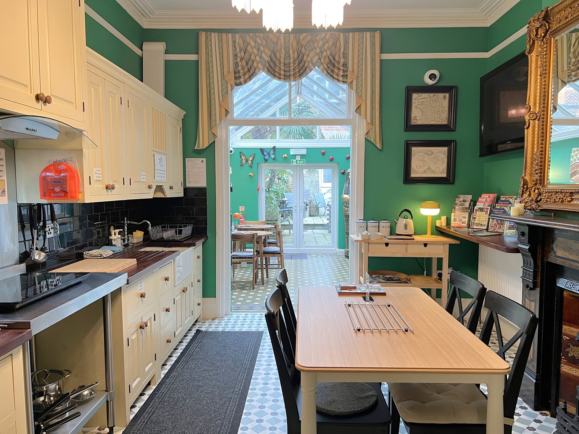 Shared kitchen and dining area