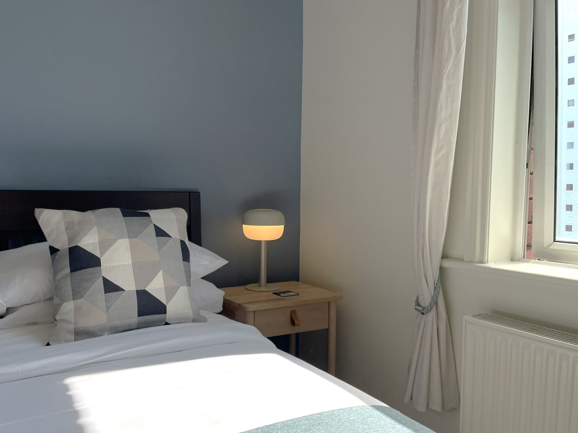 Close-up of the bed in Room 4